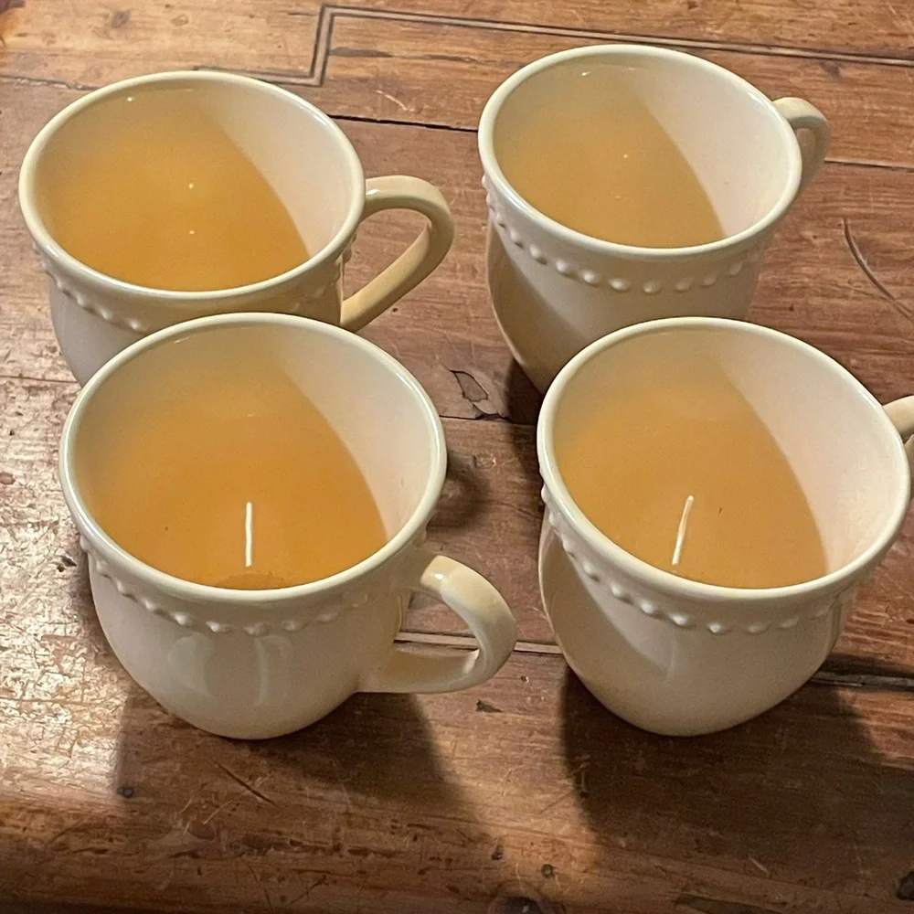 Set of 4 Pottery Barn Mugs